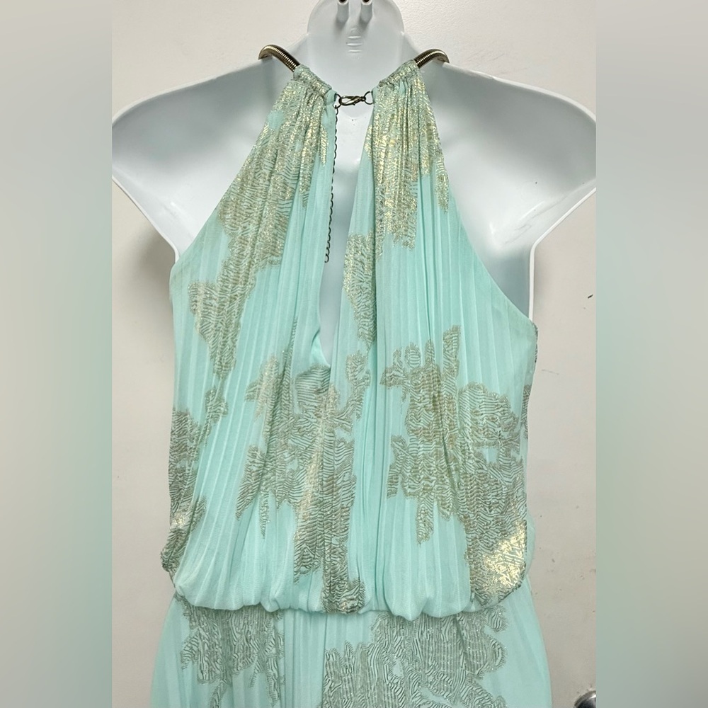 Xscape Green Halter Maxi Dress for Wedding Guest - Picture 5 of 8